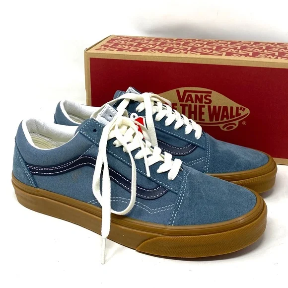 VANS Old Skool Vintage Gum Casual Shoes For Women Canvas Suede Blue VN0A5KRSRV2 - Picture 2 of 11